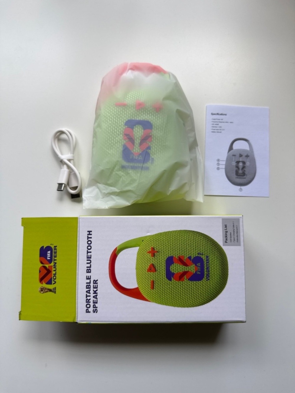 Official FIFA Volunteer 2026 Portable Bluetooth Speaker